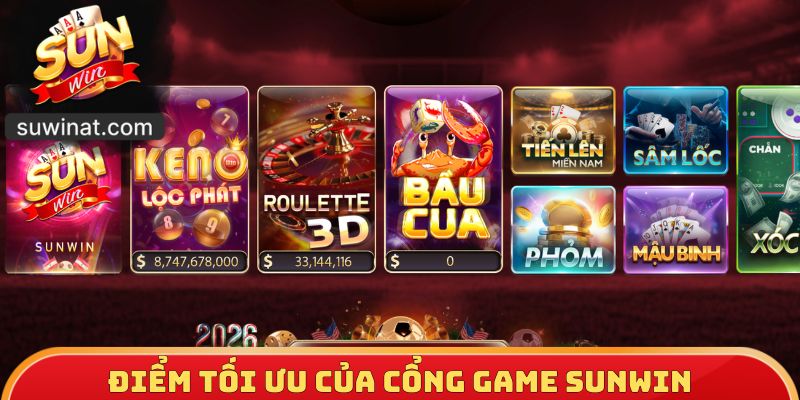 Điểm tối ưu của cổng game SUNWIN