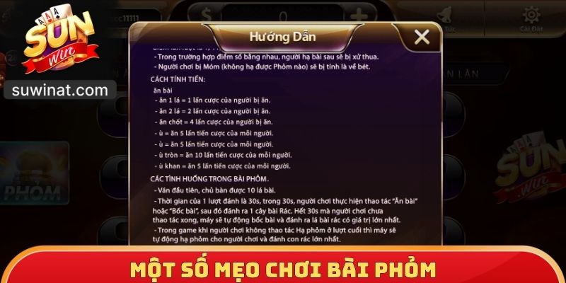 Một số mẹo chơi bài Phỏm